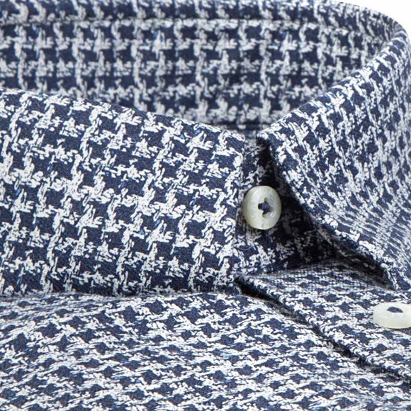 DAMAT Striped Blue Dress Shirt - Picture 3 of 4